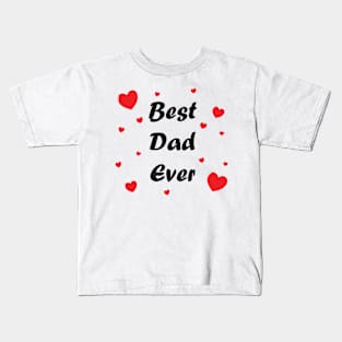 Best dad ever heart doodle hand drawn design Kids T-Shirt